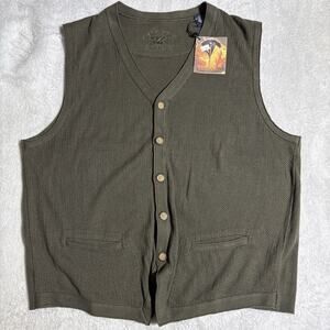 MEN'S CUTTER & BUCK Green Knit Sweater Vest, sz L